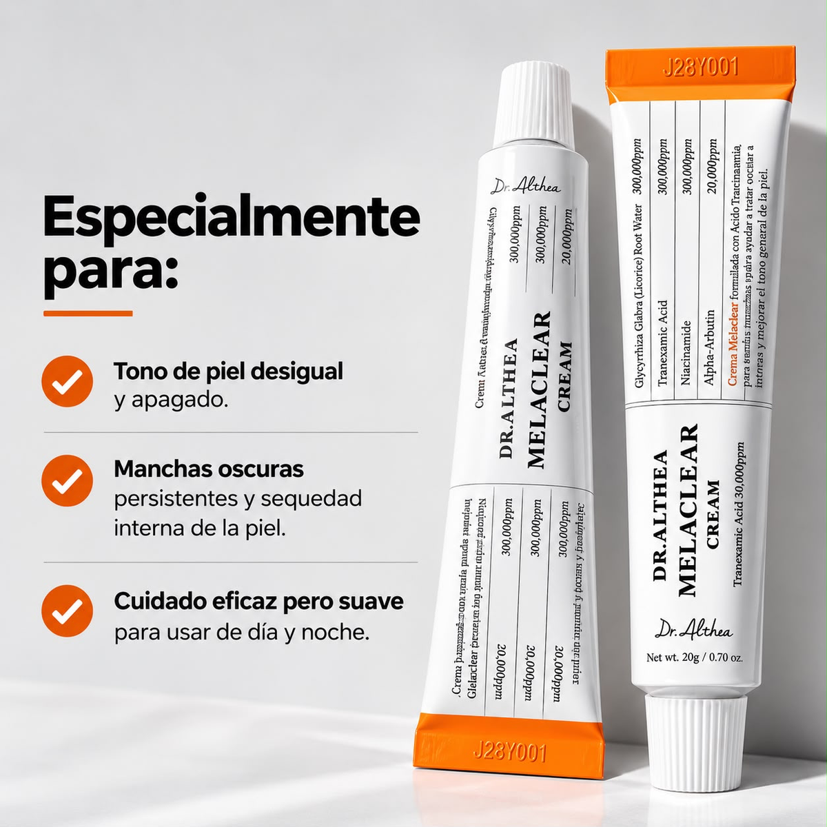 Dr.Althea Melaclear Cream: indicada para tono desigual, manchas oscuras y cuidado suave
