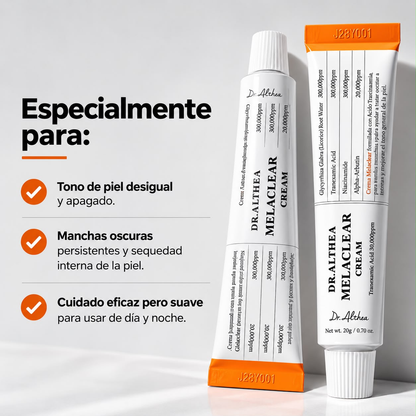 Dr.Althea Melaclear Cream: indicada para tono desigual, manchas oscuras y cuidado suave