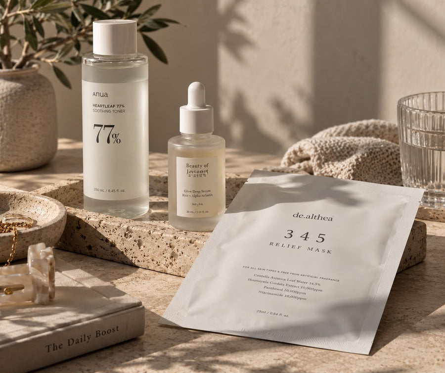 mySolvea — composición editorial de skincare coreano